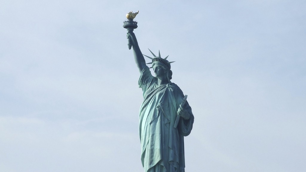 How tall is the statue of liberty without the pedestal?