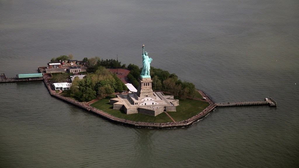 How far is ellis island from statue of liberty?